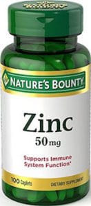 Zinc Supplement Bottle