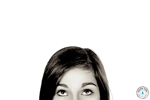 Top half of girl's face looking up Top half of girl's face looking up